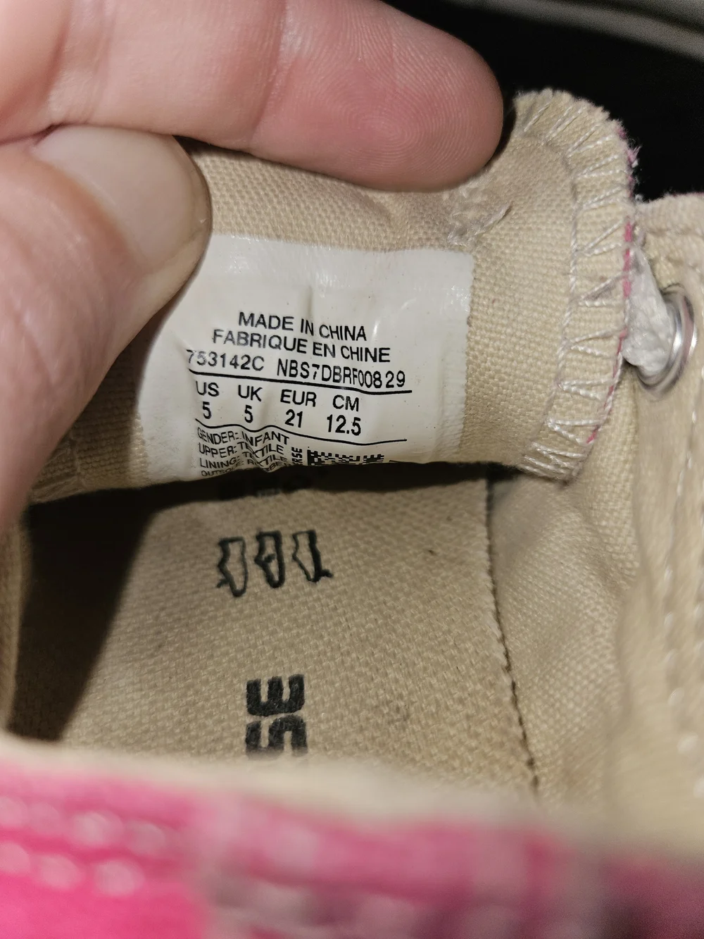 Converse Kids Pink Low Top Canvas Sneakers with White Laces